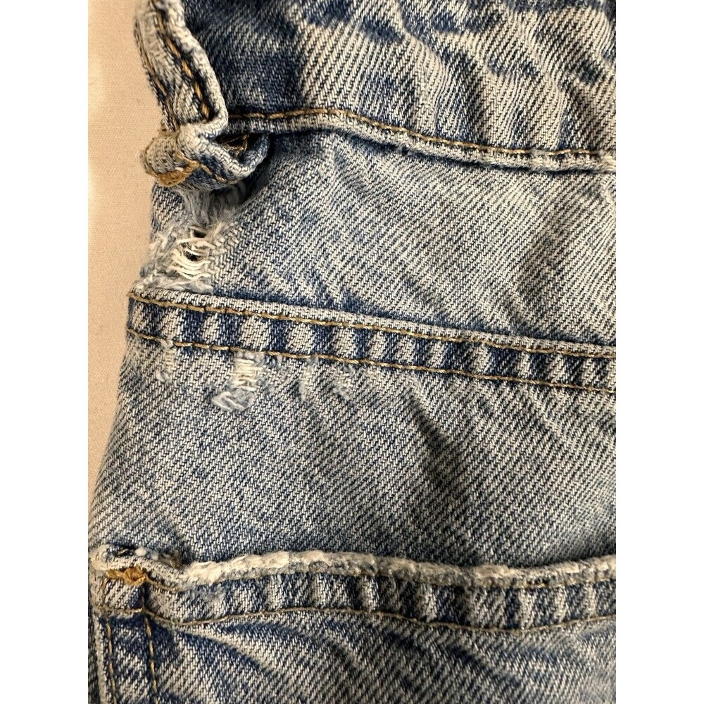 Zara Women’s Size 6 Straight Leg High Rise Light Wash Distressed Denim Jeans - Picture 10 of 12